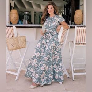 Gal Meets Glam Shannon Dress in Jade / Ivory